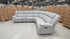 Kenso 6pce modular Lounge with 2 Dual Motion Recliners Soft Rhino Light Grey