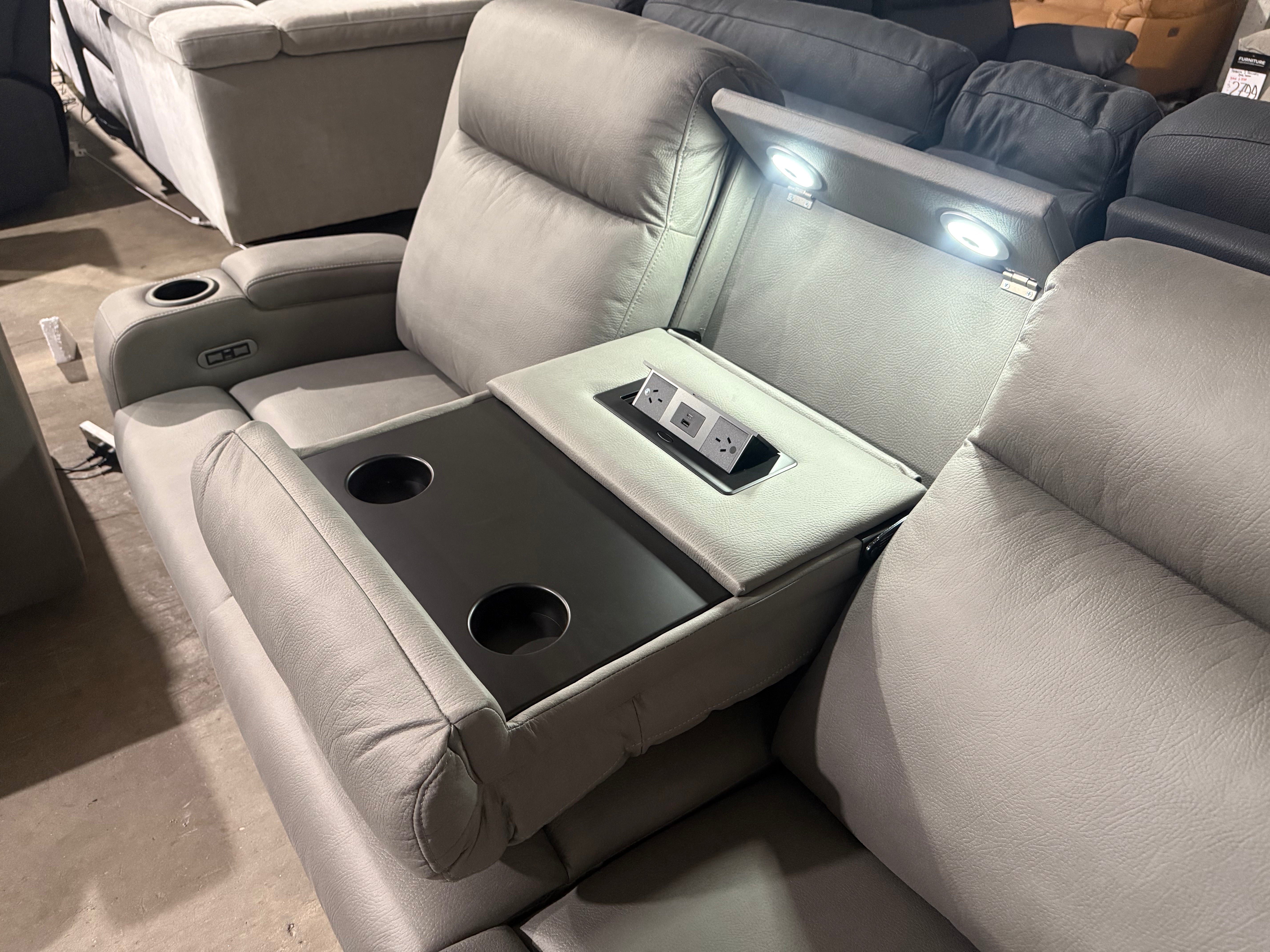 Cleo 3+2 Electric Recliner Package Gunmetal