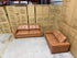 Abbie 3+2 Full Leather Lounge Tan Colour