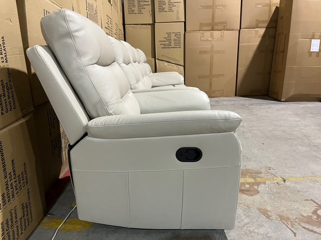Barrett 3 Piece Leather Recliner Package In Grey