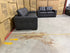 Abbie 3+2 Full leather Lounge Matt Black