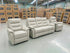 Barrett 3 Piece Leather Recliner Package In Grey
