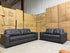 Abbie 3+2 Full leather Lounge Matt Black