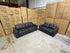 Abbie 3+2 Full leather Lounge Matt Black