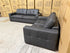 Abbie 3+2 Full leather Lounge Matt Black