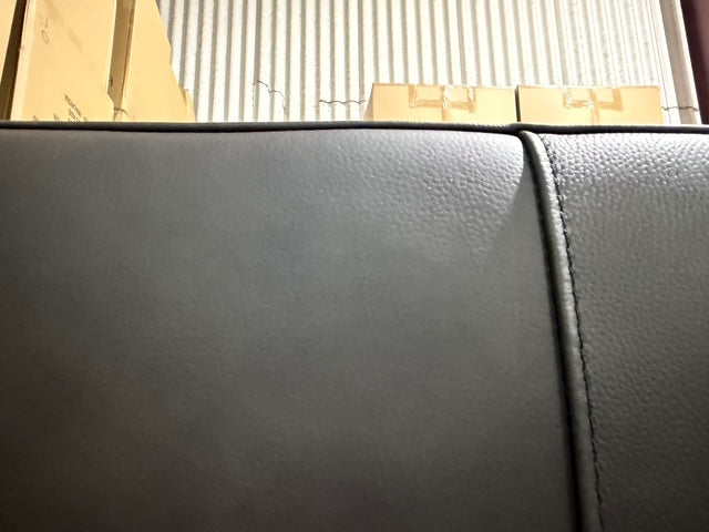 Abbie 3+2 Full leather Lounge Matt Black