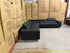 Serena 3 Piece Modular Lounge Soft Rhino Suede Black