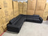 Serena 3 Piece Modular Lounge Soft Rhino Suede Black