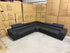 Serena 3 Piece Modular Lounge Soft Rhino Suede Black