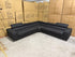 Serena 3 Piece Modular Lounge Soft Rhino Suede Black
