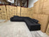 Serena 3 Piece Modular Lounge Soft Rhino Suede Black