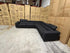 Serena 3 Piece Modular Lounge Soft Rhino Suede Black