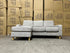 Senna 3 seater Lounge with Reversible Chaise + Pull Out Sofa bed Light Grey