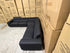 Serena 3 Piece Modular Lounge Soft Rhino Suede Black