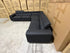 Serena 3 Piece Modular Lounge Soft Rhino Suede Black