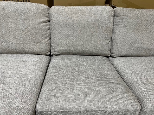 Senna 3 seater Lounge with Reversible Chaise + Pull Out Sofa bed Light Grey