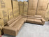 Serena 3 PCE Modular Lounge in Soft Rhino Suede Sand Colour