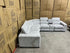 Bendigo 6pce Modular Lounge electric recliners Light Grey