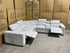 Bendigo 6pce Modular Lounge electric recliners Light Grey