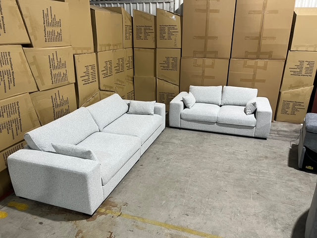 Marcell 4 & 2 Seater Lounge Package in Pebble