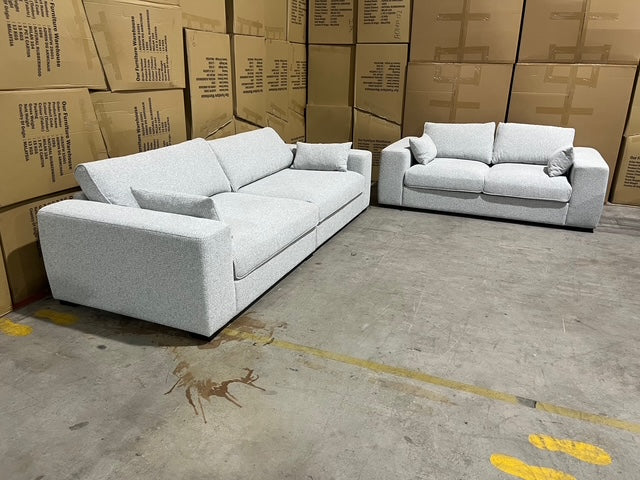 Marcell 4 & 2 Seater Lounge Package in Pebble
