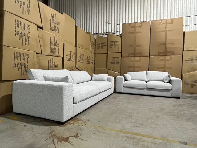 Marcell 4 & 2 Seater Lounge Package in Pebble
