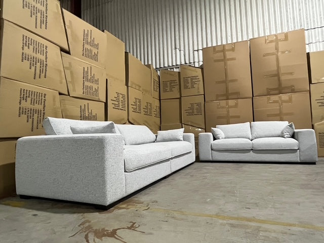 Marcell 4 & 2 Seater Lounge Package in Pebble