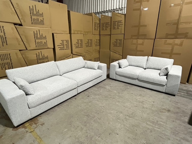 Marcell 4 & 2 Seater Lounge Package in Pebble