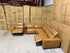 Arlo Modular Lounge With 2 Dual Motion Electric Recliners in Tan