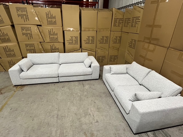 Marcell 4 & 2 Seater Lounge Package in Pebble
