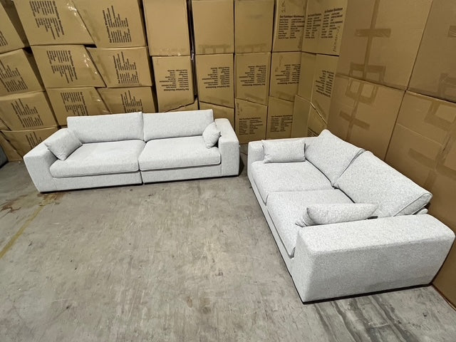 Marcell 4 & 2 Seater Lounge Package in Pebble