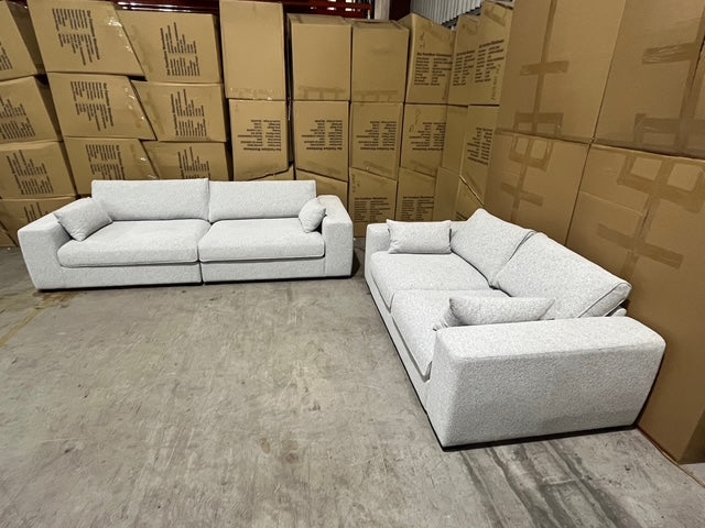 Marcell 4 & 2 Seater Lounge Package in Pebble