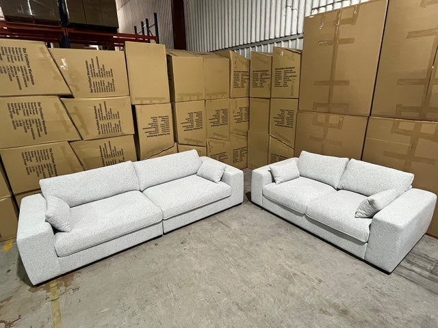 Marcell 4 & 2 Seater Lounge Package in Pebble