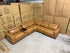 Arlo Modular Lounge With 2 Dual Motion Electric Recliners in Tan