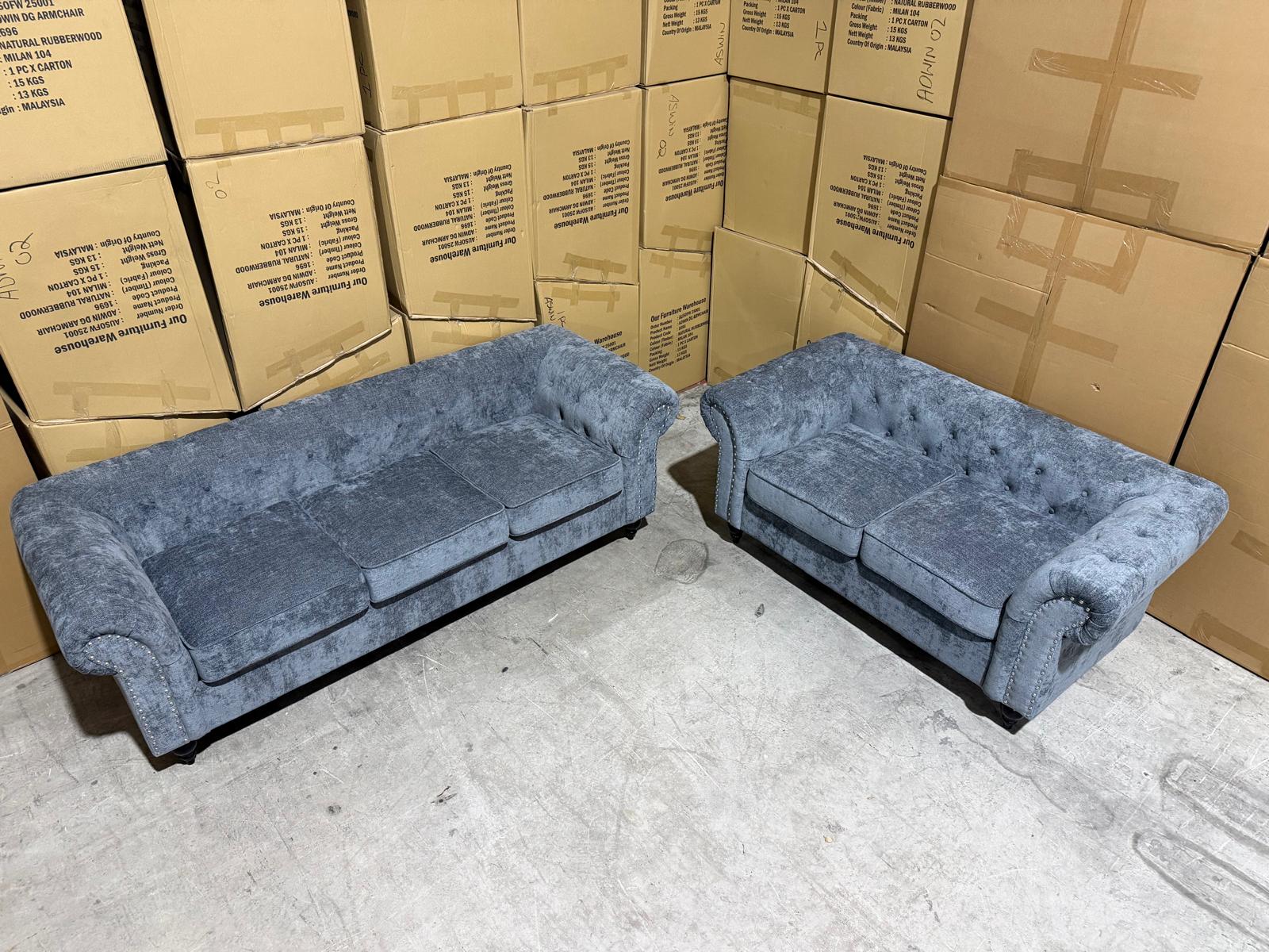 Jester 3+2 Seater Lounge Package in Licorice