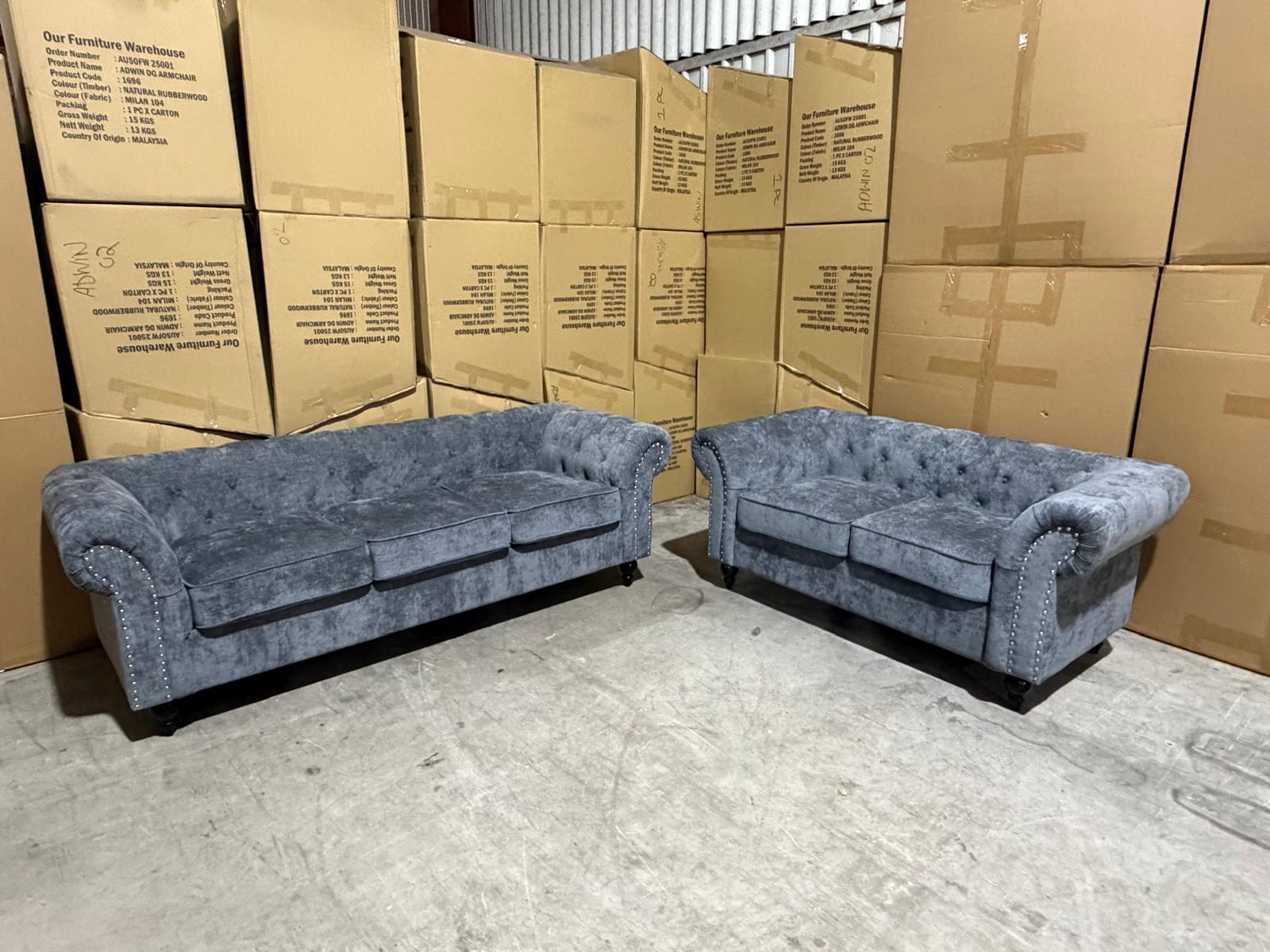 Jester 3+2 Seater Lounge Package in Licorice