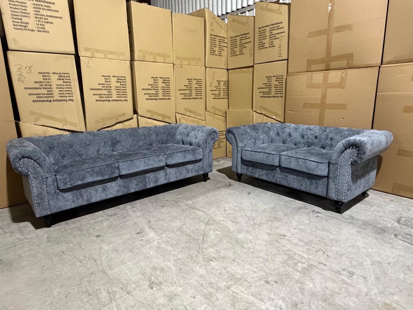 Jester 3+2 Seater Lounge Package in Licorice
