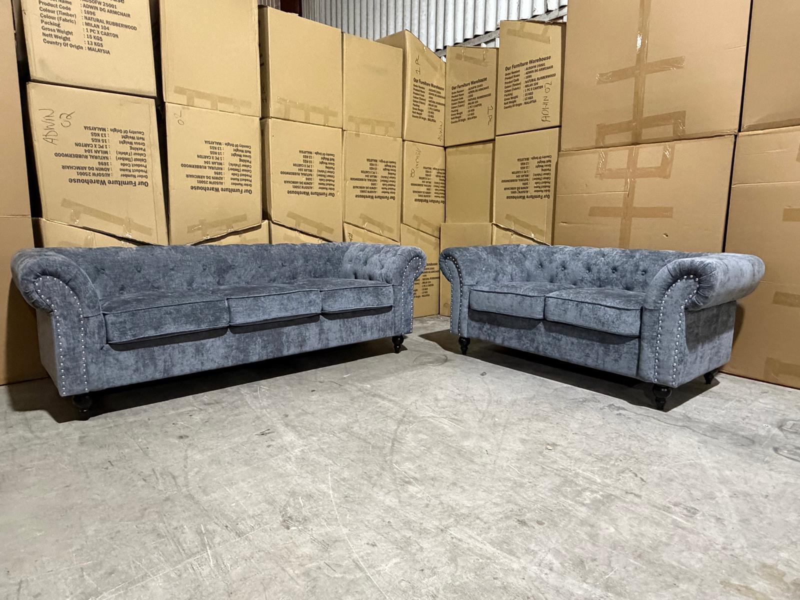 Jester 3+2 Seater Lounge Package in Licorice