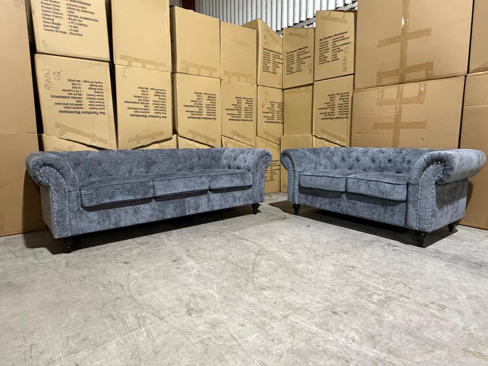 Jester 3+2 Seater Lounge Package in Licorice