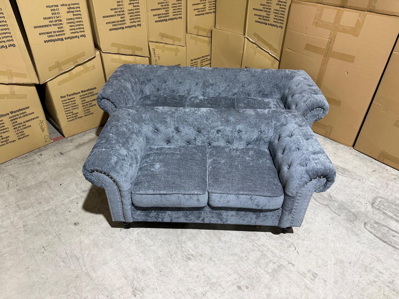 Jester 3+2 Seater Lounge Package in Licorice