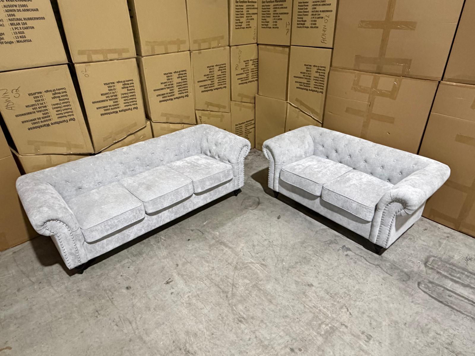 Jester 3+2 Seater Lounges Package In Fifty Shades