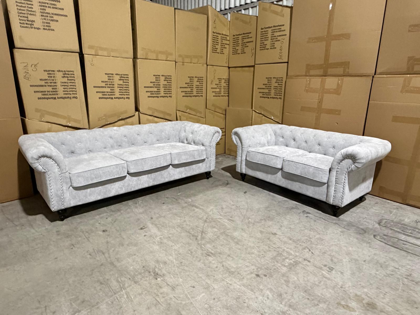 Jester 3+2 Seater Lounges Package In Fifty Shades