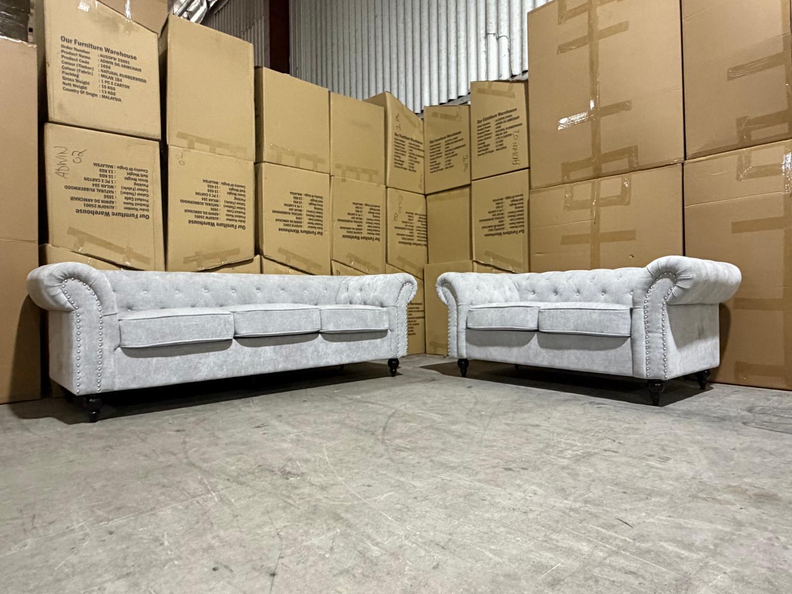 Jester 3+2 Seater Lounges Package In Fifty Shades