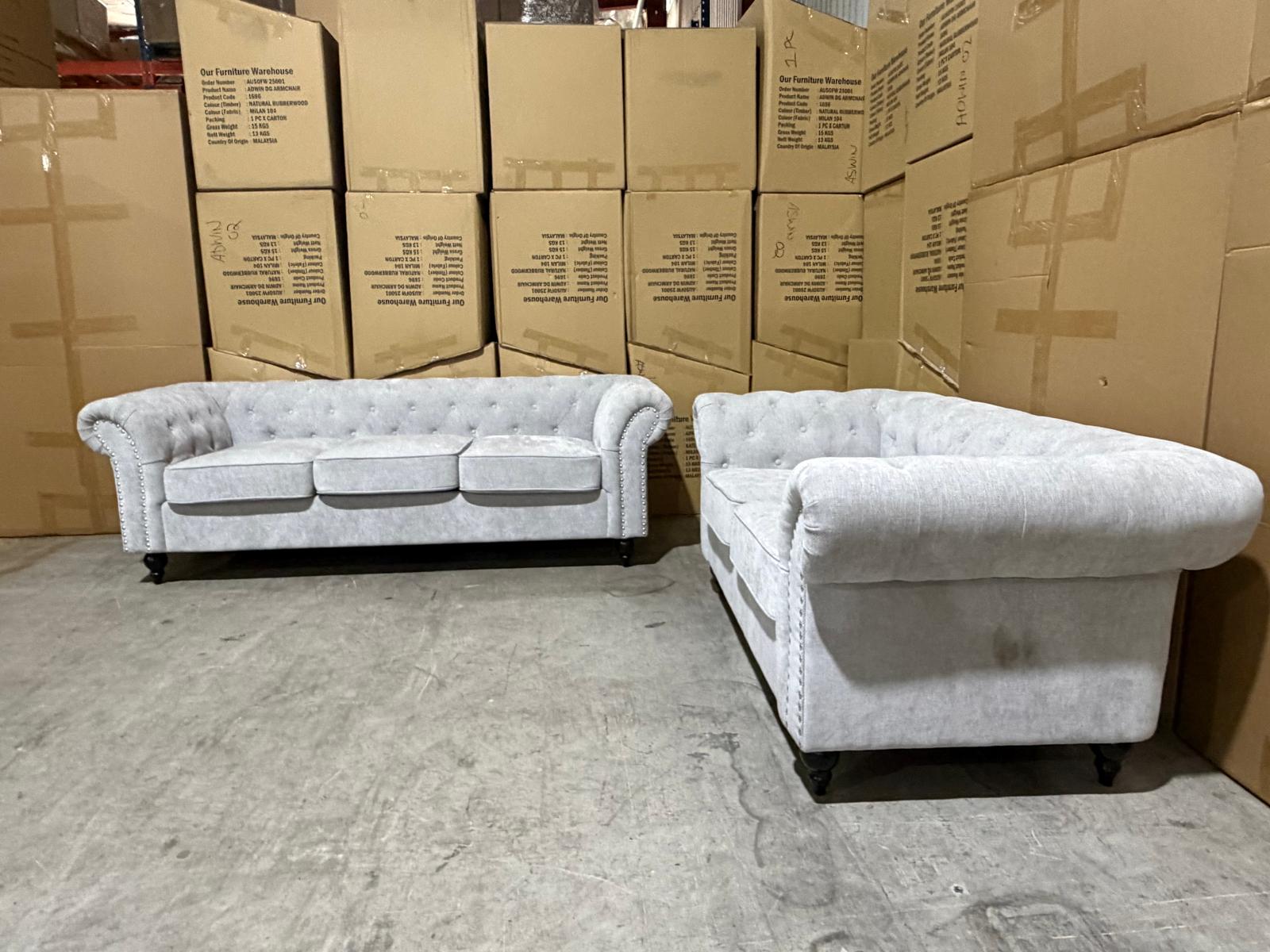 Jester 3+2 Seater Lounges Package In Fifty Shades