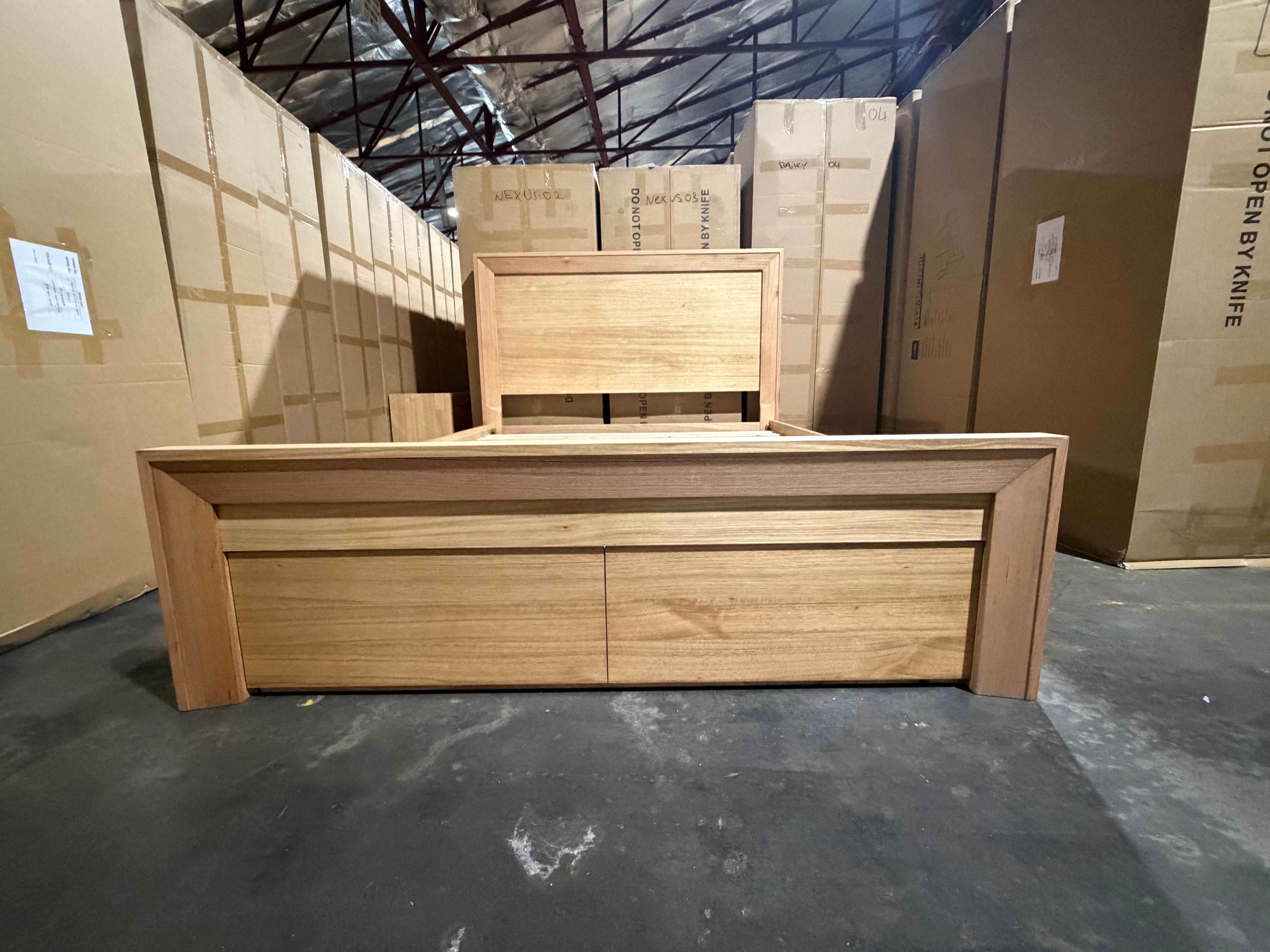 Ottawa Bedroom Range 2 Sizes With Draws in Tassie Oak