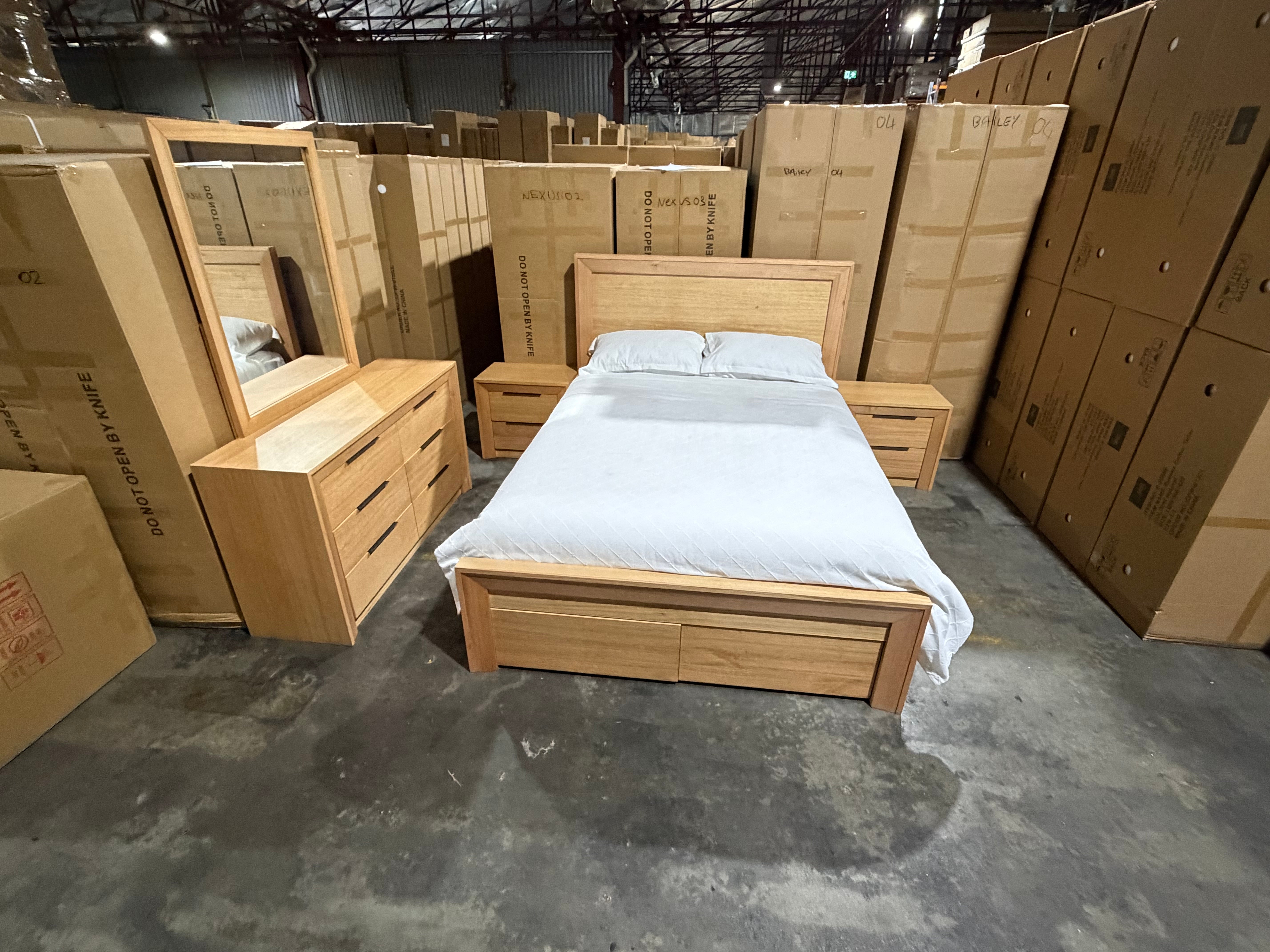 Ottawa Bedroom Range Queen Size 4 Pce Dresser Package