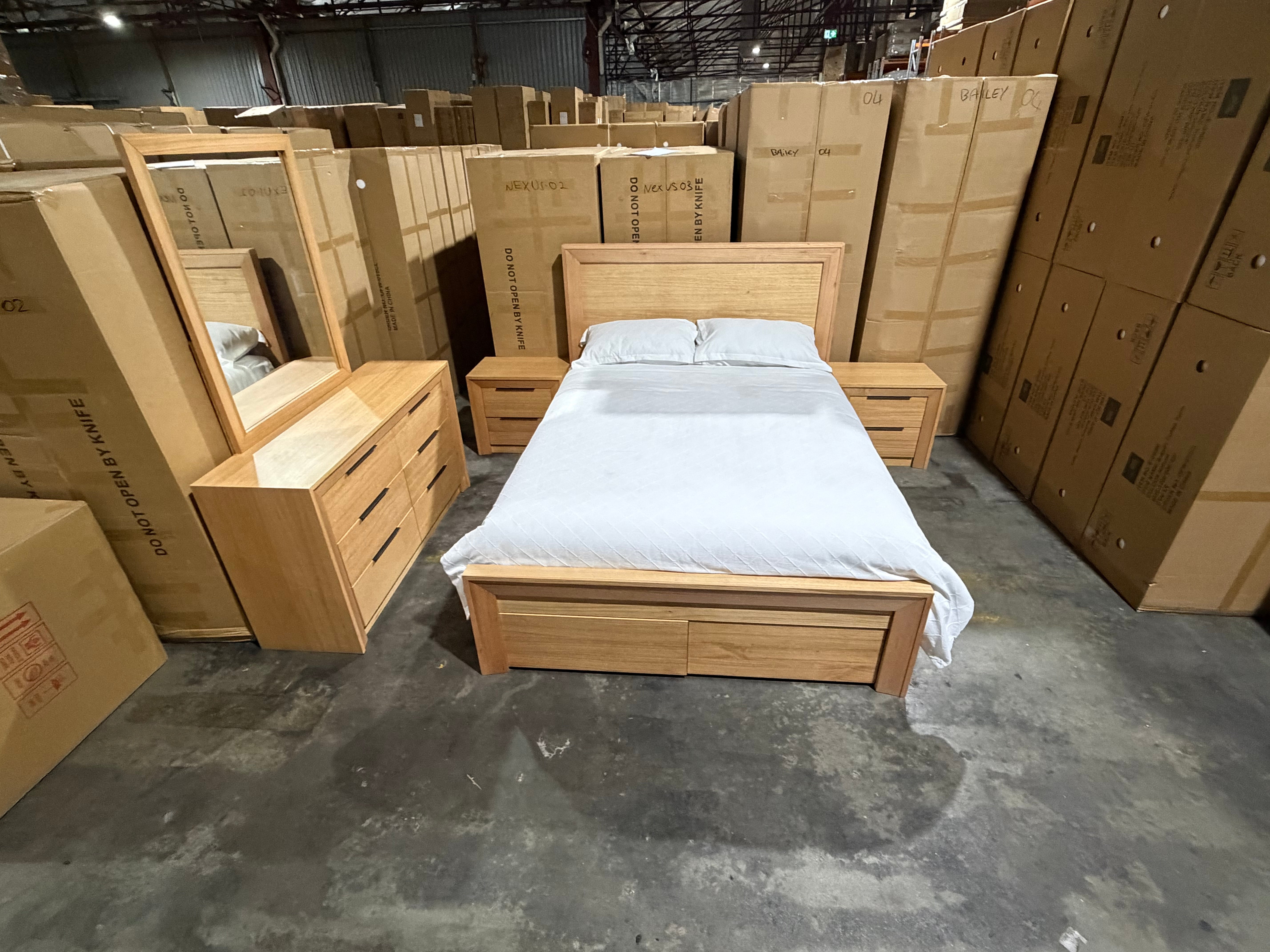Ottawa Bedroom Range Queen Size 4 Pce Dresser Package