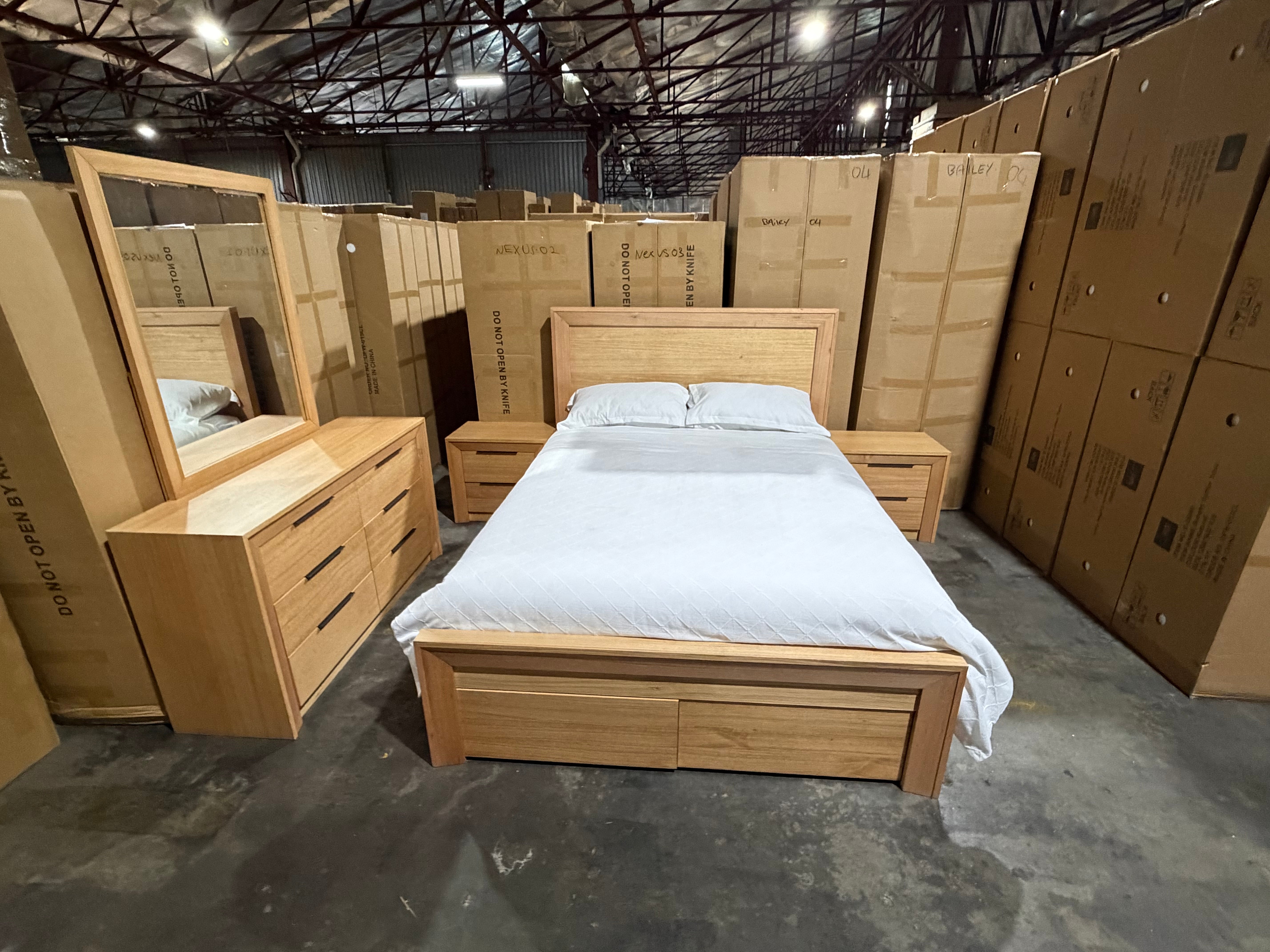 Ottawa Bedroom Range Queen Size 4 Pce Dresser Package
