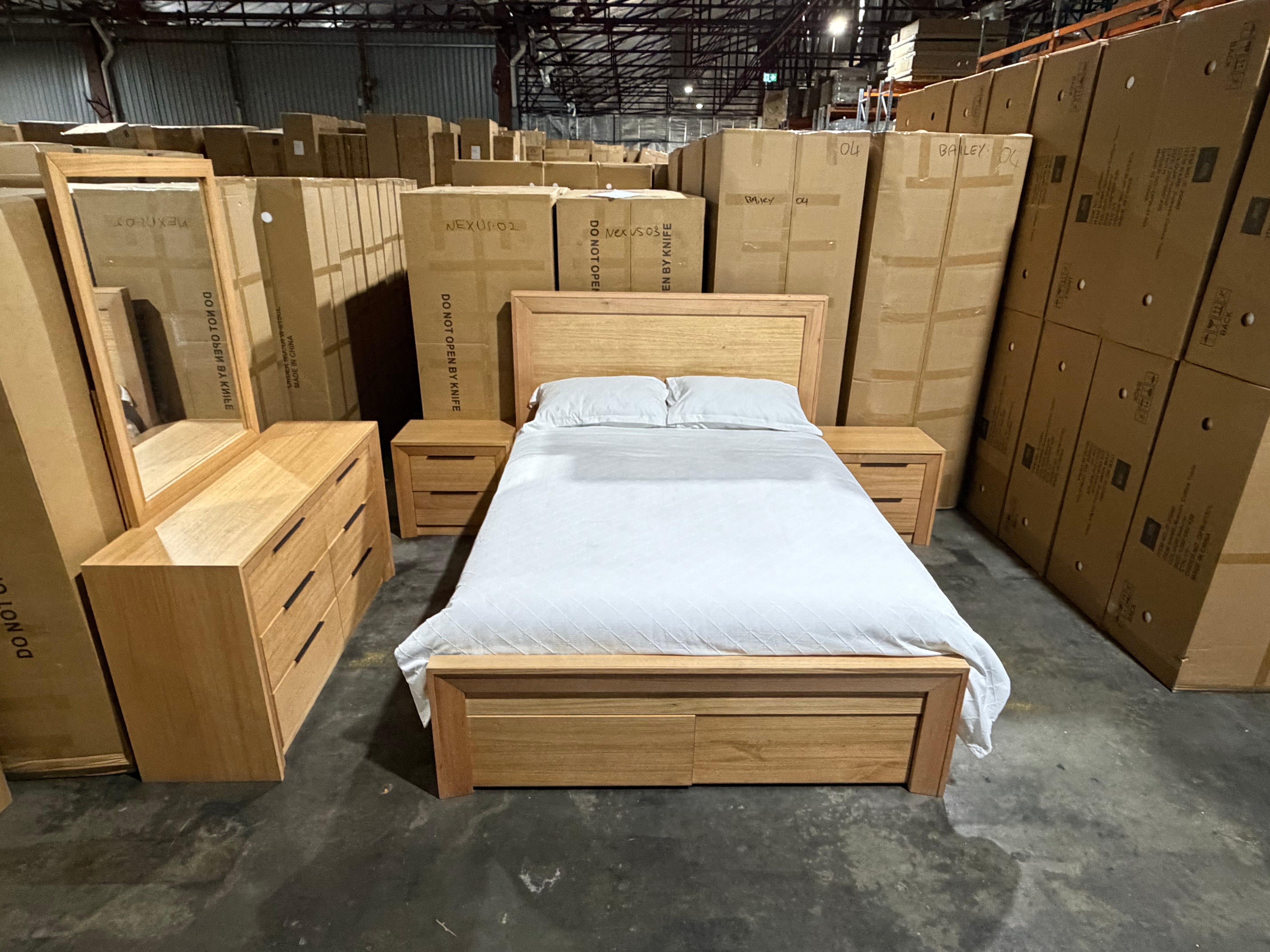 Ottawa Bedroom Range Queen Size 4 Pce Dresser Package