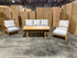 Sawyer 5pce Outdoor Lounge Dining Setting Table 3 Seater 2 X Chairs and 1 Foot Stool